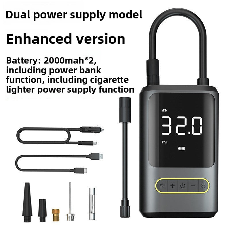 Portable vehicle-mounted tire inflator