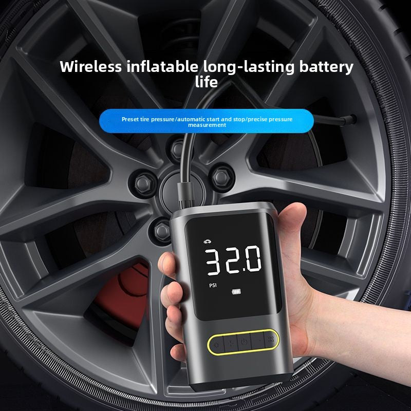 Portable vehicle-mounted tire inflator