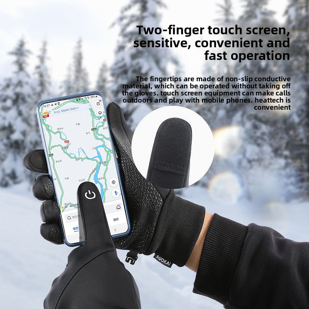 Winter Warm Touchscreen Cycling Gloves ? Full Finger Waterproof for Bike & Outdoor