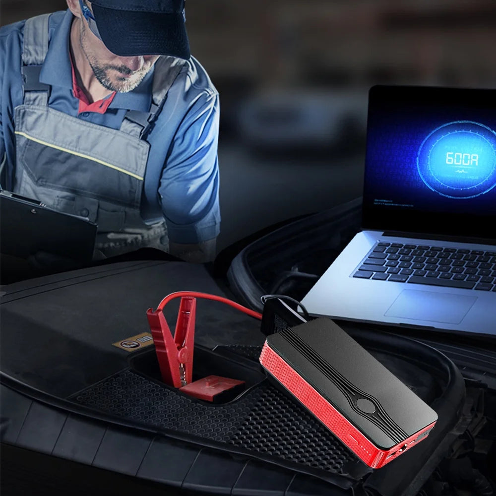 Power Up Your Journey: 300A Peak 20000mAh Battery Jump Starter with LED Light for 12V Vehicles