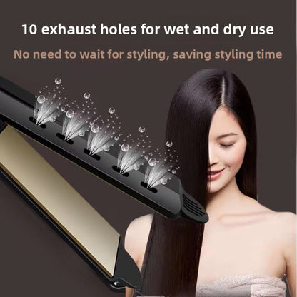 Steam Bangs Straightener ? 4-Temp Mini Clamp Hair Iron for Frizz-Free Edges & Curtain Bangs