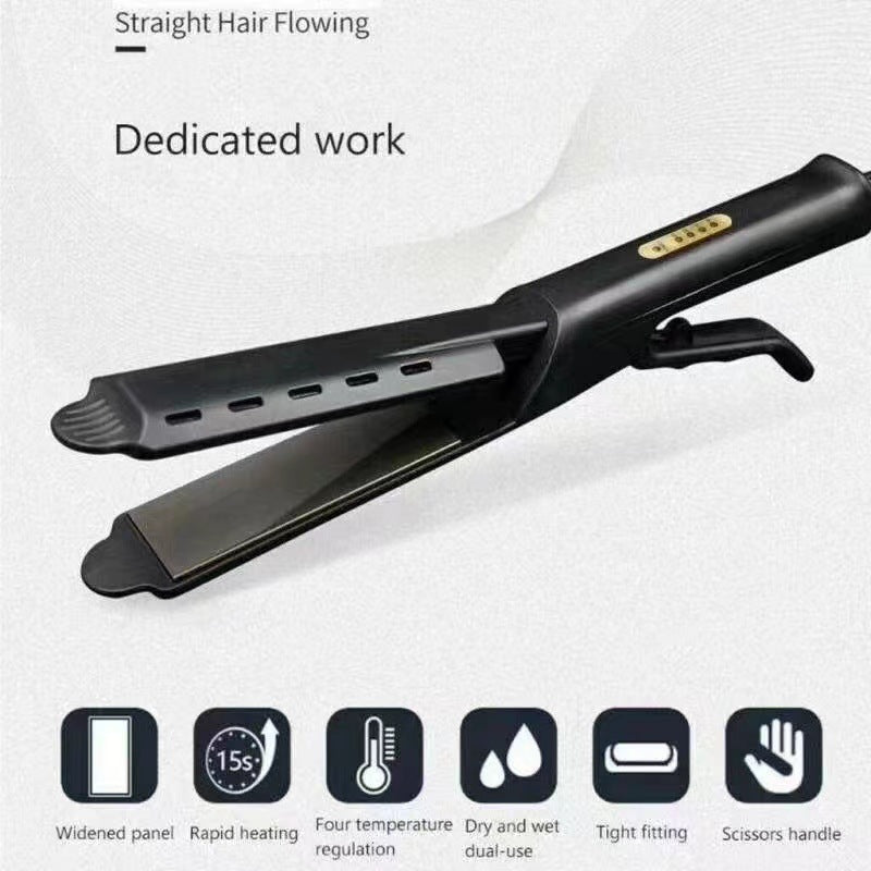 Steam Bangs Straightener ? 4-Temp Mini Clamp Hair Iron for Frizz-Free Edges & Curtain Bangs