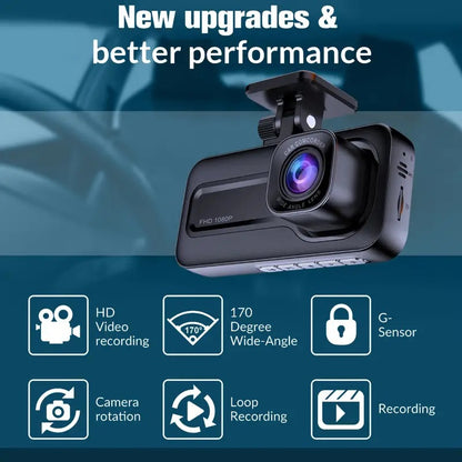 1080P HD Dual Lens Car DVR Camera with GPS