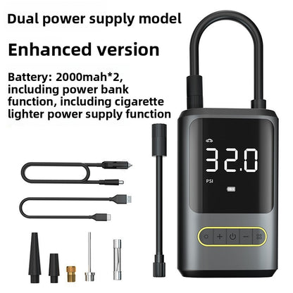 Portable vehicle-mounted tire inflator