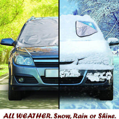 All-weather heavy-duty reversible car snow glass protector