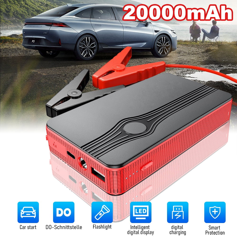 Power Up Your Journey: 300A Peak 20000mAh Battery Jump Starter with LED Light for 12V Vehicles